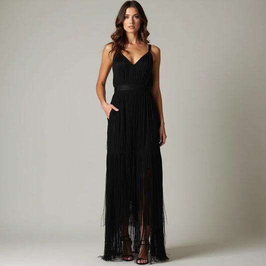 Fringe Detail Dress - Fringe Detail Dress: How to Elevate Your Evening Look