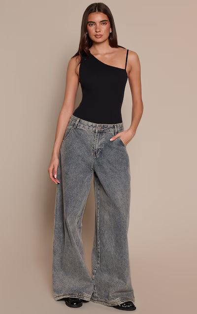 Contour Rib Strap Detail Bodysuit