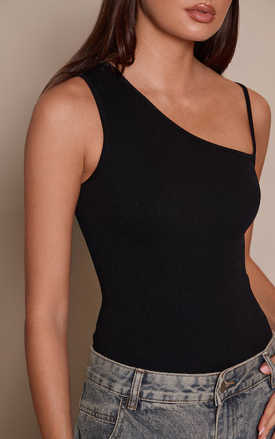 Contour Rib Strap Detail Bodysuit