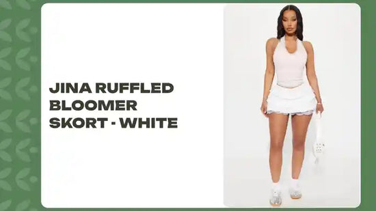 Jina Ruffled Bloomer Skort - White by@Outfy