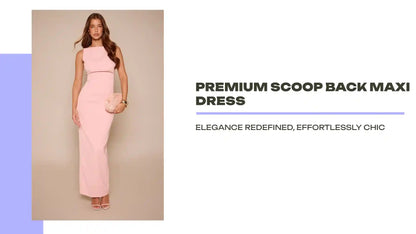 Premium Scoop Back Maxi Dress by@Outfy