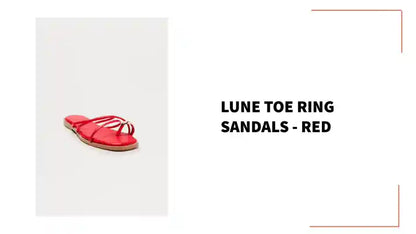 Lune Toe Ring Sandals - Red by@Outfy
