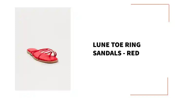 Lune Toe Ring Sandals - Red by@Outfy